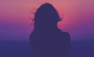 Thumbnail image for eMindfuls'case study on ATTCK.com. Silhouette of a girl, Purple background