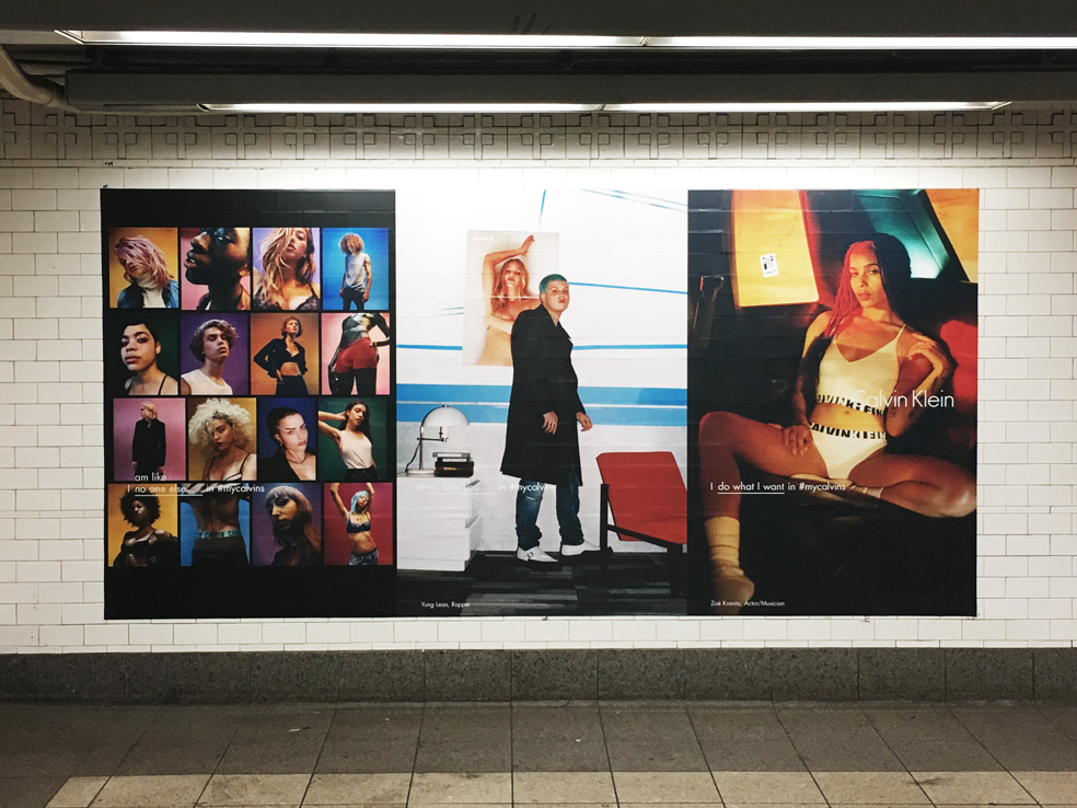 Calvin Klein subway ads