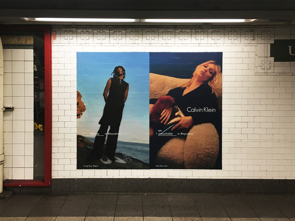 Calvin Klein subway ad