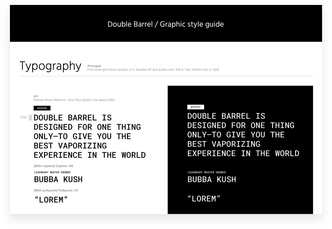 Double Barrel style guide by ATTCK