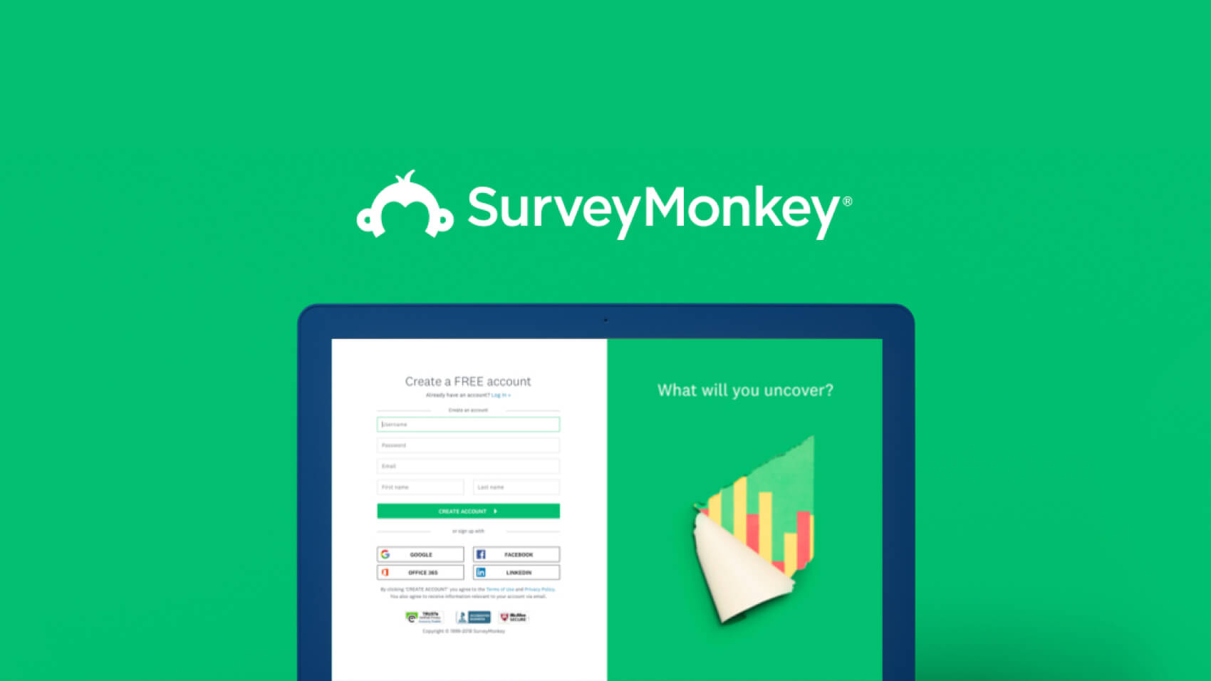 Survey Monkey Landing page