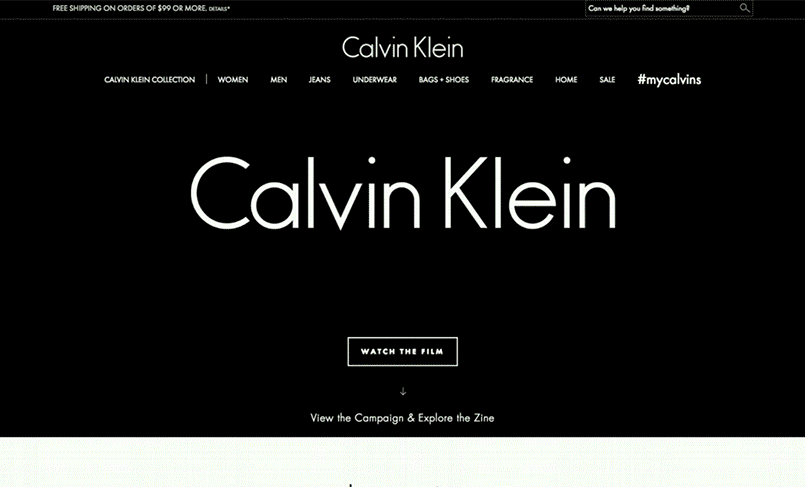 Calvin Klein gif. ATTCK