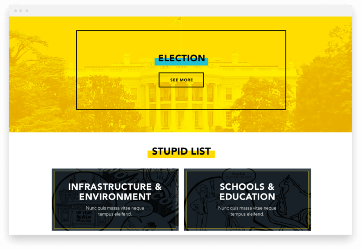 ATTCK case study. Common Good election page